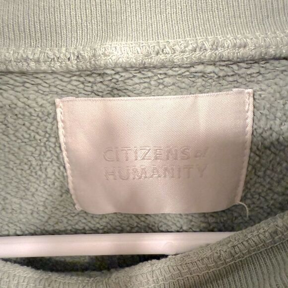 Citizens of Humanity Melia Mock Neck Sweatshirt, Eucalyptus, XS - Picture 4 of 5